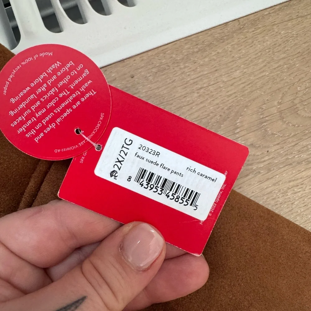 SPANX suede Brown Boot Cut Pants - Picture 2 of 4